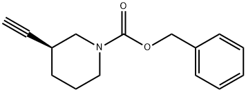 Phenylmethyl (3S)-3-ethynyl-1-piperidinecarboxylate Struktur