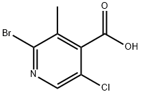 2-Bromo-5-chloro-3-methylisonicotinic acid Struktur