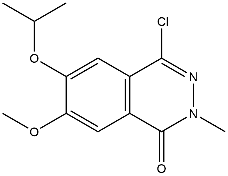 4-chloro-6-isopropoxy-7-methoxy-2-methylphthalazin-1(2H)-one Struktur