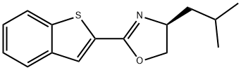 Oxazole, 2-benzo[b]thien-2-yl-4,5-dihydro-4-(2-methylpropyl)-, (4S)- Struktur