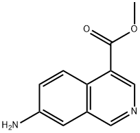 4-Isoquinolinecarboxylic acid, 7-amino-, methyl ester Struktur