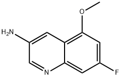 3-Quinolinamine, 7-fluoro-5-methoxy- Struktur