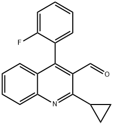 3-Quinolinecarboxaldehyde, 2-cyclopropyl-4-(2-fluorophenyl)- Struktur