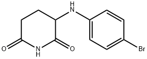 2,6-Piperidinedione, 3-[(4-bromophenyl)amino]- Struktur