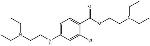 Benzoic acid, 2-chloro-4-[[2-(diethylamino)ethyl]amino]-, 2-(diethylamino)ethyl ester Struktur