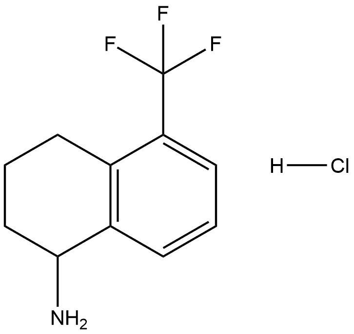 5-(Trifluoromethyl)-1,2,3,4-tetrahydronaphthalen-1-amine?hydrochloride Struktur