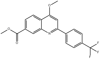 methyl 4-methoxy-2-(4-(trifluoromethyl) phenyl)quinoline-7-carboxylate Struktur