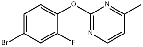 Pyrimidine, 2-(4-bromo-2-fluorophenoxy)-4-methyl- Struktur