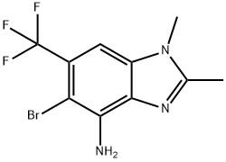 1H-Benzimidazol-4-amine, 5-bromo-1,2-dimethyl-6-(trifluoromethyl)- Struktur