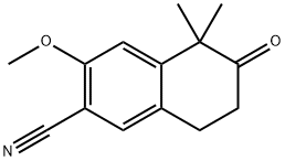 2-Naphthalenecarbonitrile, 5,6,7,8-tetrahydro-3-methoxy-5,5-dimethyl-6-oxo- Struktur