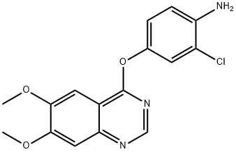 Benzenamine, 2-chloro-4-[(6,7-dimethoxy-4-quinazolinyl)oxy]- Struktur