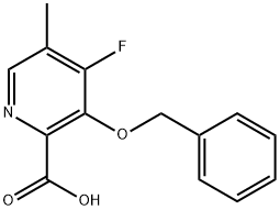 2-Pyridinecarboxylic acid, 4-fluoro-5-methyl-3-(phenylmethoxy)- Structure