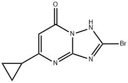 [1,2,4]Triazolo[1,5-a]pyrimidin-7(1H)-one, 2-bromo-5-cyclopropyl- Struktur