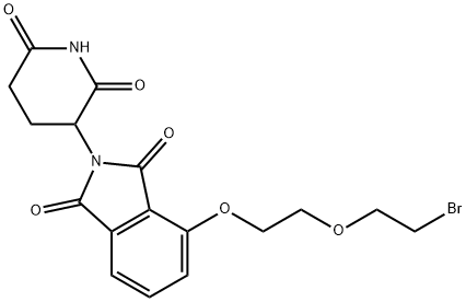 4-[2-(2-Bromoethoxy)ethoxy]-2-(2,6-dioxo-3-piperidinyl)-1H-isoindole-1,3(2H)-dione Struktur