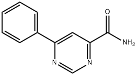 4-Pyrimidinecarboxamide, 6-phenyl- Struktur