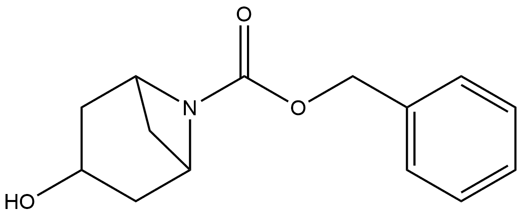 Phenylmethyl (3-endo)-3-hydroxy-6-azabicyclo[3.1.1]heptane-6-carboxylate Struktur