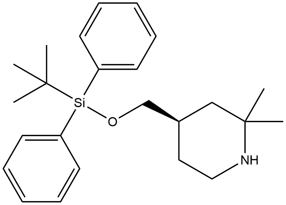 (4R)-4-[[[(1,1-Dimethylethyl)diphenylsilyl]oxy]methyl]-2,2-dimethylpiperidine Struktur