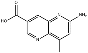 1,5-Naphthyridine-3-carboxylic acid, 6-amino-8-methyl- Struktur