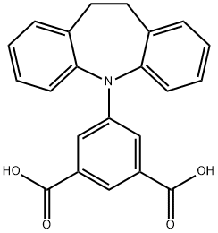 1,3-Benzenedicarboxylic acid, 5-(10,11-dihydro-5H-dibenz[b,f]azepin-5-yl)- Struktur