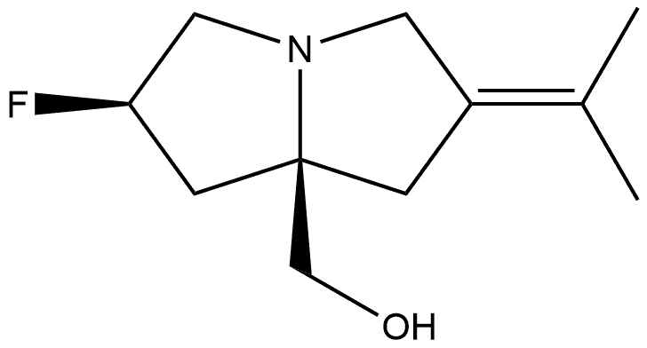 (2R,7aR)-2-Fluorotetrahydro-6-(1-methylethylidene)-1H-pyrrolizine-7a(5H)-methanol Struktur