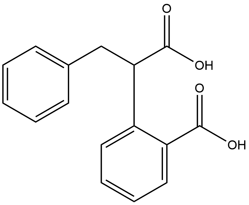 Benzenepropanoic acid, α-(2-carboxyphenyl)- Struktur