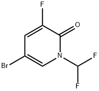 2(1H)-Pyridinone, 5-bromo-1-(difluoromethyl)-3-fluoro- Struktur