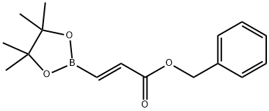 2-Propenoic acid, 3-(4,4,5,5-tetramethyl-1,3,2-dioxaborolan-2-yl)-, phenylmethyl ester, (2E)- Struktur