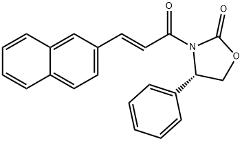 2-Oxazolidinone, 3-[(2E)-3-(2-naphthalenyl)-1-oxo-2-propen-1-yl]-4-phenyl-, (4S)- Struktur