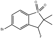 Benzo[b]thiophene, 5-bromo-3-fluoro-2,3-dihydro-2,2-dimethyl-, 1,1-dioxide Struktur