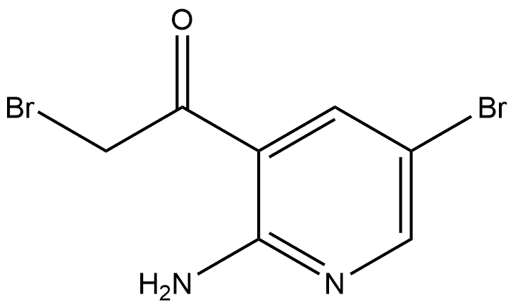 Ethanone, 1-(2-amino-5-bromo-3-pyridinyl)-2-bromo- Struktur