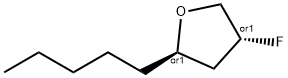 Furan, 4-fluorotetrahydro-2-pentyl-, (2R,4R)-rel- (9CI) Struktur