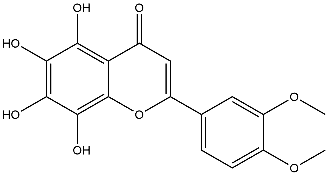 4H-1-Benzopyran-4-one, 2-(3,4-dimethoxyphenyl)-5,6,7,8-tetrahydroxy- Struktur