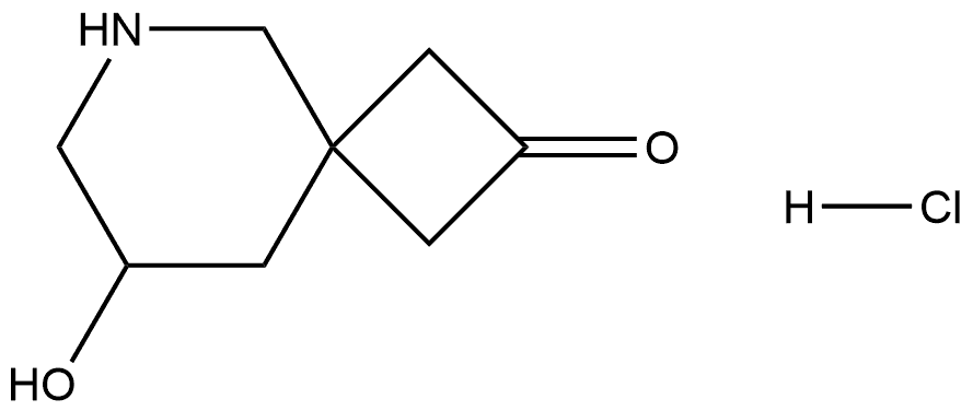 6-Azaspiro[3.5]nonan-2-one, 8-hydroxy-, hydrochloride (1:1) Struktur