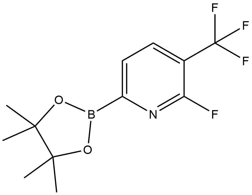 2-Fluoro-6-(4,4,5,5-tetramethyl-[1,3,2]dioxaborolan-2-yl)-3-trifluoromethyl-pyridine Struktur