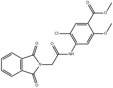 Methyl 5-chloro-4-(2-(1,3-dioxoisoindolin-2-yl)acetamido)-2-methoxybenzoate Struktur