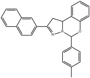 7-(4-methylphenyl)-4-(naphthalen-2-yl)-8-oxa-5,6-diazatricyclo[7.4.0.0^{2,6}]trideca-1(9),4,10,12-tetraene Struktur