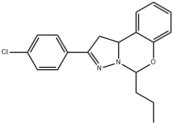 4-(4-chlorophenyl)-7-propyl-8-oxa-5,6-diazatricyclo[7.4.0.0^{2,6}]trideca-1(9),4,10,12-tetraene Struktur