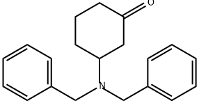 Cyclohexanone, 3-[bis(phenylmethyl)amino]- Struktur