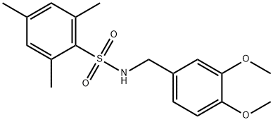 N-[(3,4-Dimethoxyphenyl)methyl]-2,4,6-trimethylbenzene-1-sulfonamide Struktur