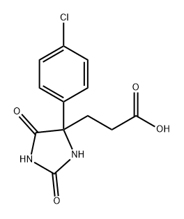 4-Imidazolidinepropanoic acid, 4-(4-chlorophenyl)-2,5-dioxo- Struktur