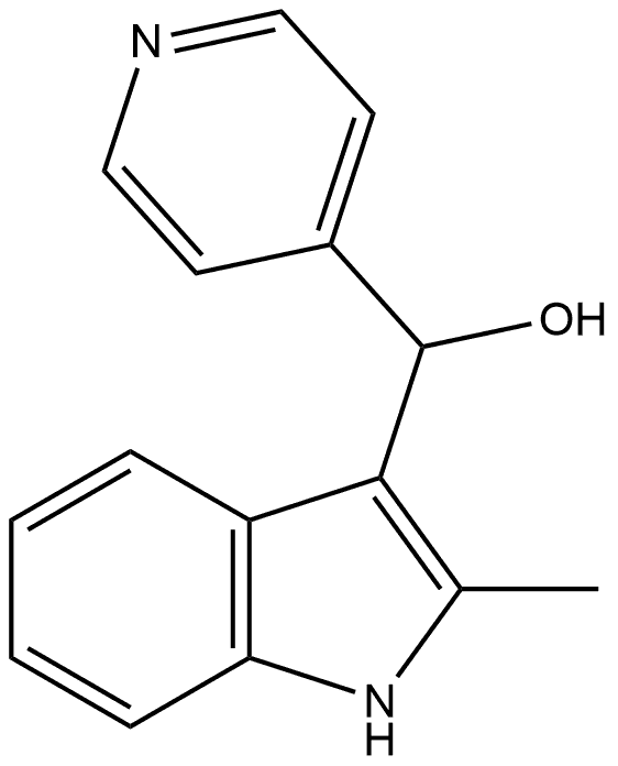 1H-Indole-3-methanol, 2-methyl-α-4-pyridinyl- Struktur