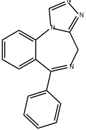 4H-[1,2,4]Triazolo[4,3-a][1,4]benzodiazepine, 6-phenyl- Struktur