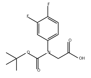 Glycine, N-(3,4-difluorophenyl)-N-[(1,1-dimethylethoxy)carbonyl]- Struktur