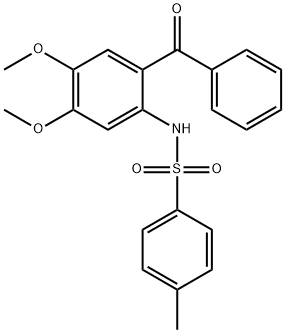 Benzenesulfonamide, N-(2-benzoyl-4,5-dimethoxyphenyl)-4-methyl- Struktur