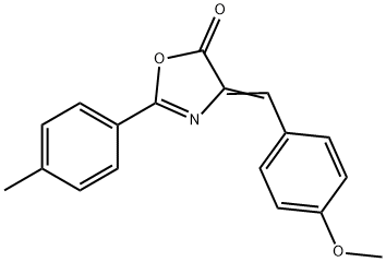 4-[(4-Methoxyphenyl)methylene]-2-(4-methylphenyl)-5(4H)-oxazolone Struktur