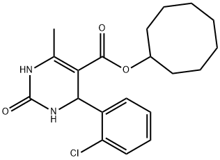 Cyclooctyl 4-(2-chlorophenyl)-6-methyl-2-oxo-1,2,3,4-tetrahydropyrimidine-5-carboxylate Struktur