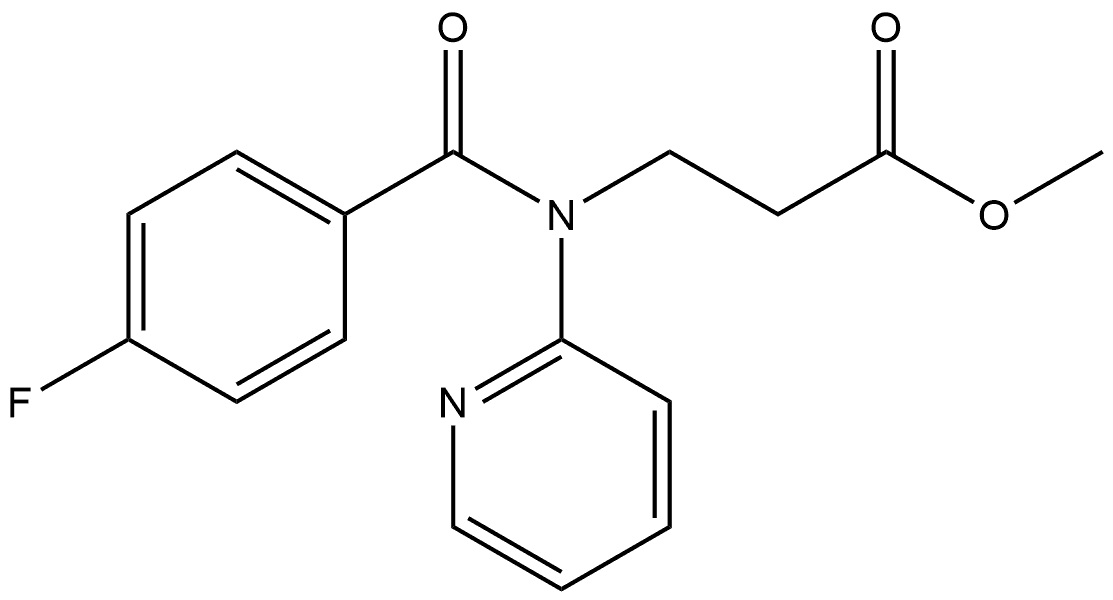 Methyl 3-((4-fluorobenzoyl)(2-pyridinyl)amino)propanoate Struktur