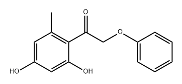 Ethanone, 1-(2,4-dihydroxy-6-methylphenyl)-2-phenoxy- Struktur