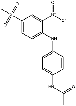 Acetamide, N-[4-[[4-(methylsulfonyl)-2-nitrophenyl]amino]phenyl]- Struktur