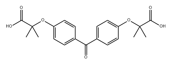 Propanoic acid, 2,2'-[carbonylbis(4,1-phenyleneoxy)]bis[2-methyl- Struktur